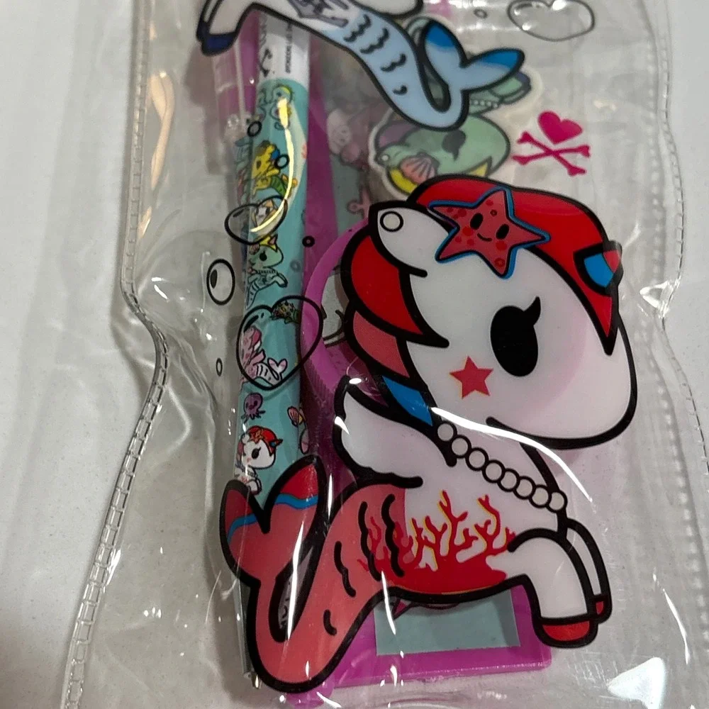 Tokidoki Stationery Set Pencil‎ Ruler Eraser Kids School Supplies New Mermaid